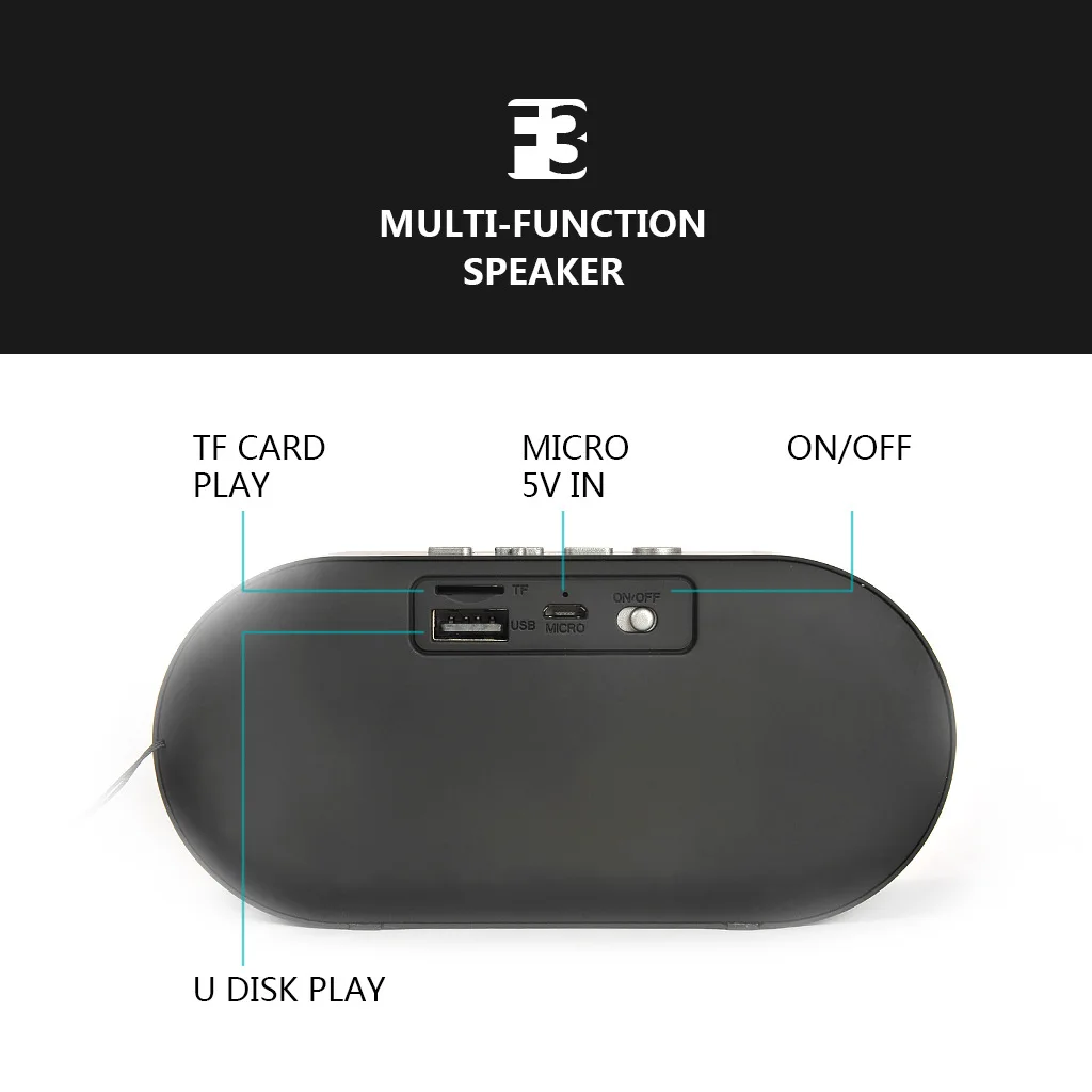 Gift Customized OEM Sport Outdoor Waterproof TF Card FM Radio Mini Wireless Bluetooth Speaker - ANKUX.COM