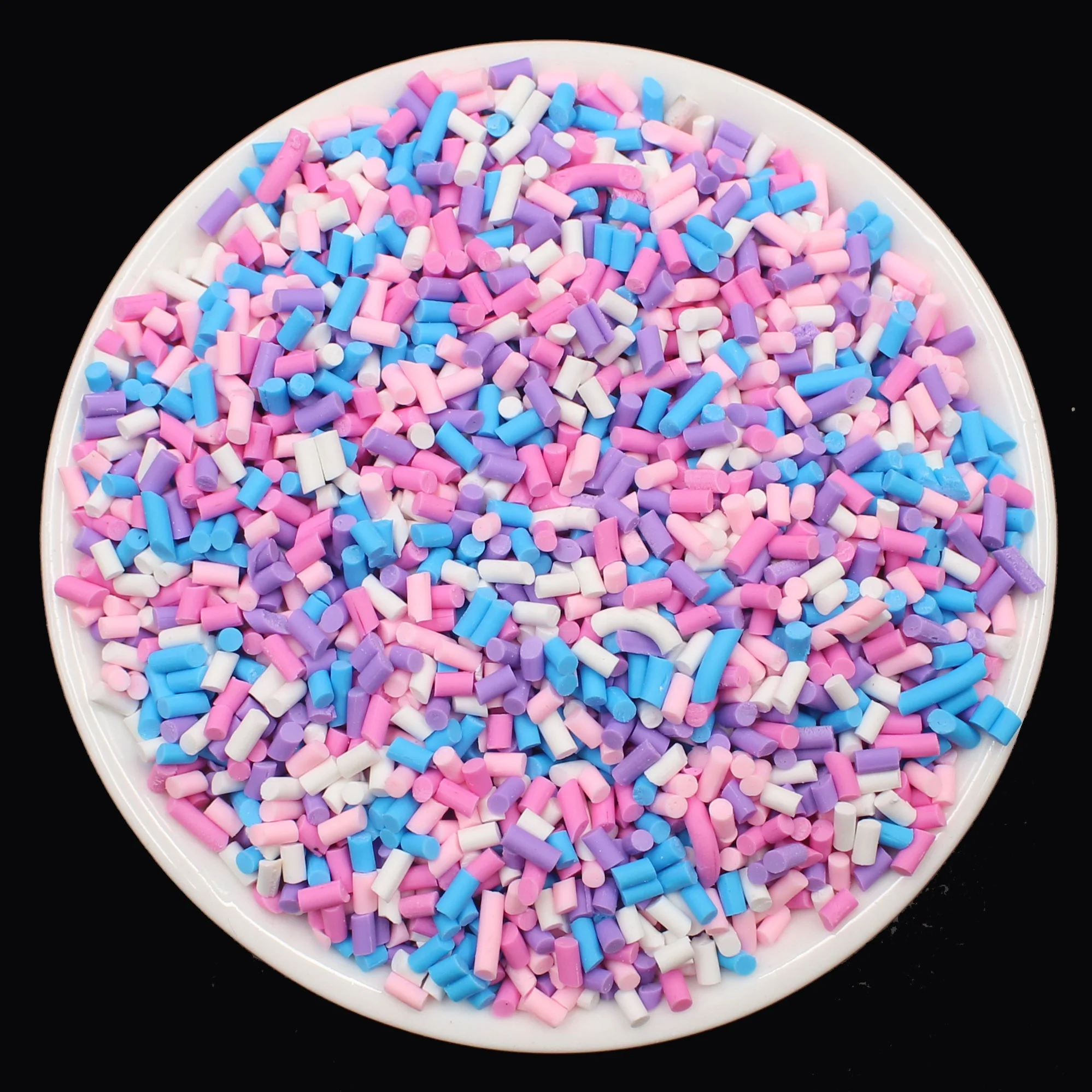 Оптовая продажа 3-5 мм разноцветные конфеты полимерная глина разбрызгиватель для украшения тортов Детские Поделки изготовление ювелирных изделий