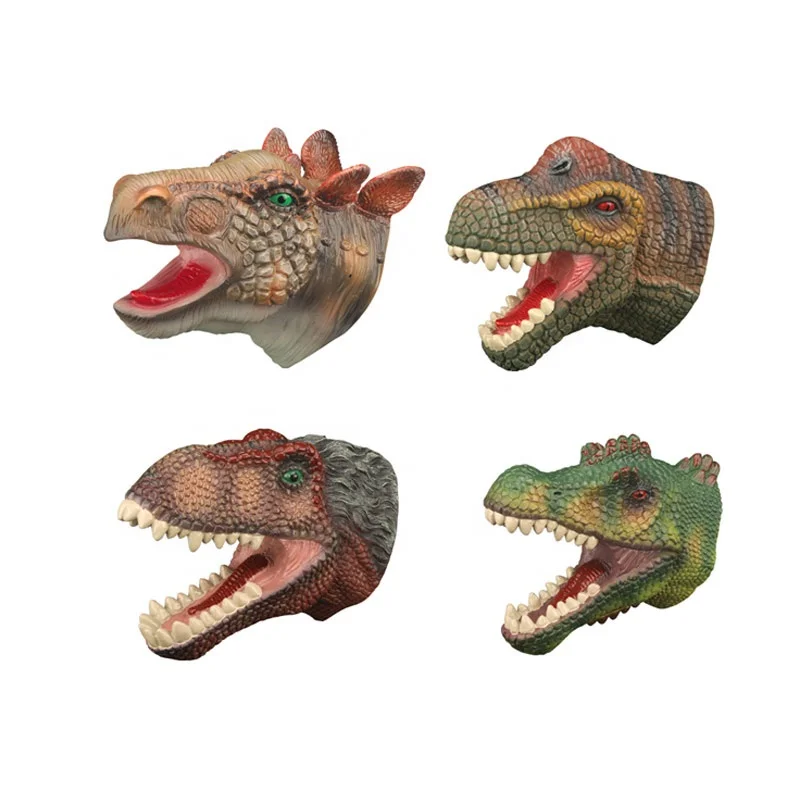 Детская игрушка-динозавр на руку Реалистичная латексная голова динозавра резиновые игрушки набор для дошкольного образования несколько стилей
