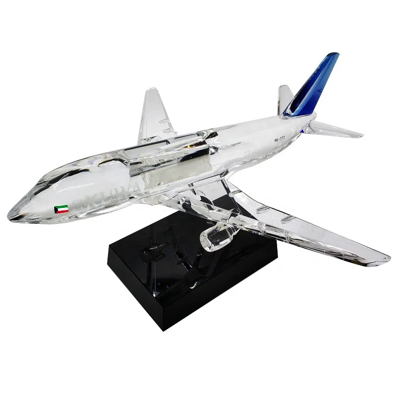 Oem Odm高品質カスタムメイドK9クリスタル航空機モデルビジネス用ガラス飛行機モデルVIPギフトCMD-01A