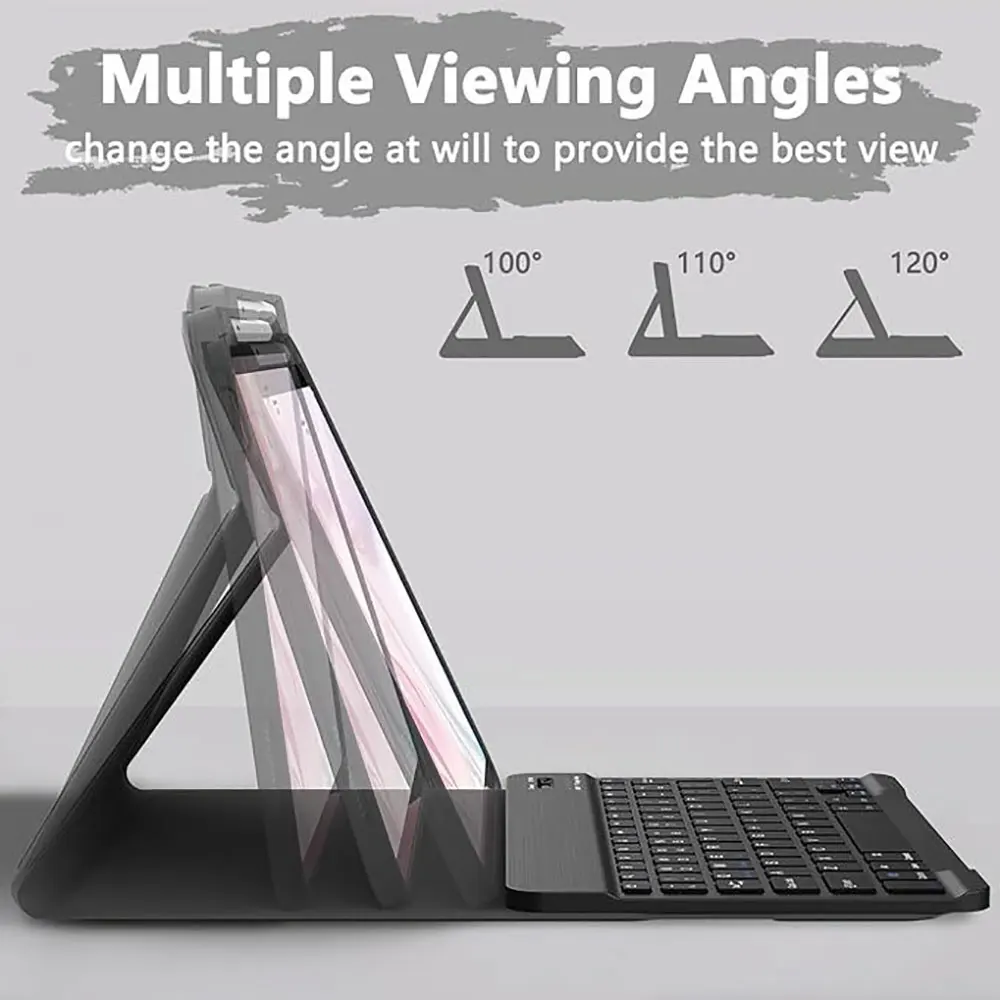 product magnetic wireless detachable keyboard case for ipad 11 inch with stand flip cover pen holder laudtec-6