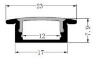 Anodizing Aluminum Profiles with PC PMMA Cover Endcaps t Slot Led Channel for Kitchen Cabinets Lighting Ceiling LED Profile