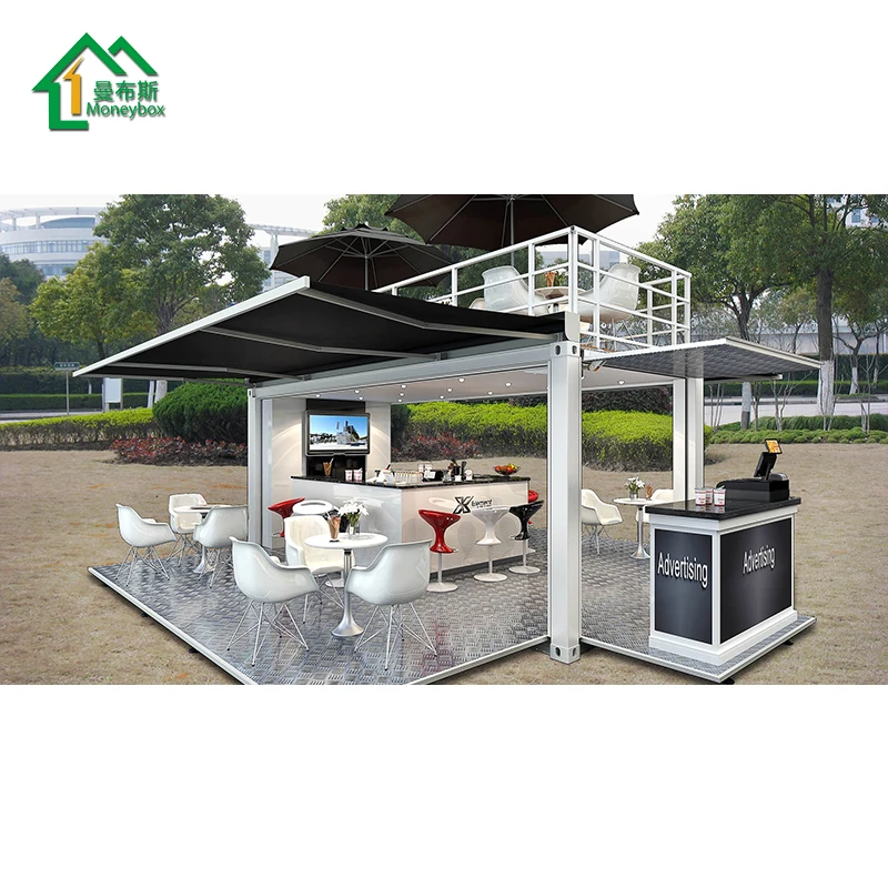 2022 Factory 20ft Foldable Ready Made Pop up Mobile Shipping Container Cafe