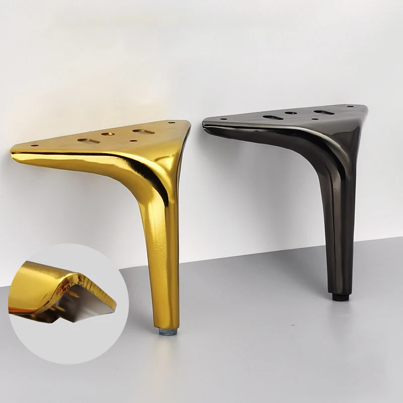 New Arrival Black plating metal legs durable anti-rust sofa bench cabinet legs Contemporary furniture legs