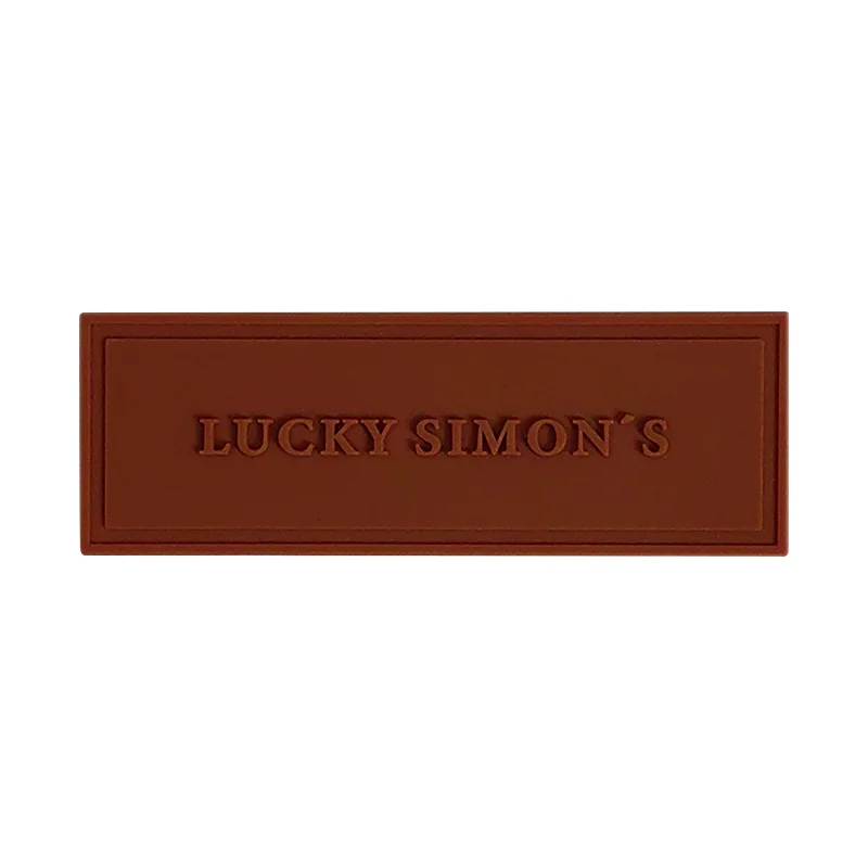 Custom Embossed LOGO Rubber PVC Patch Sew on Jeans Plastic Garment Label 3D Clothing Badges