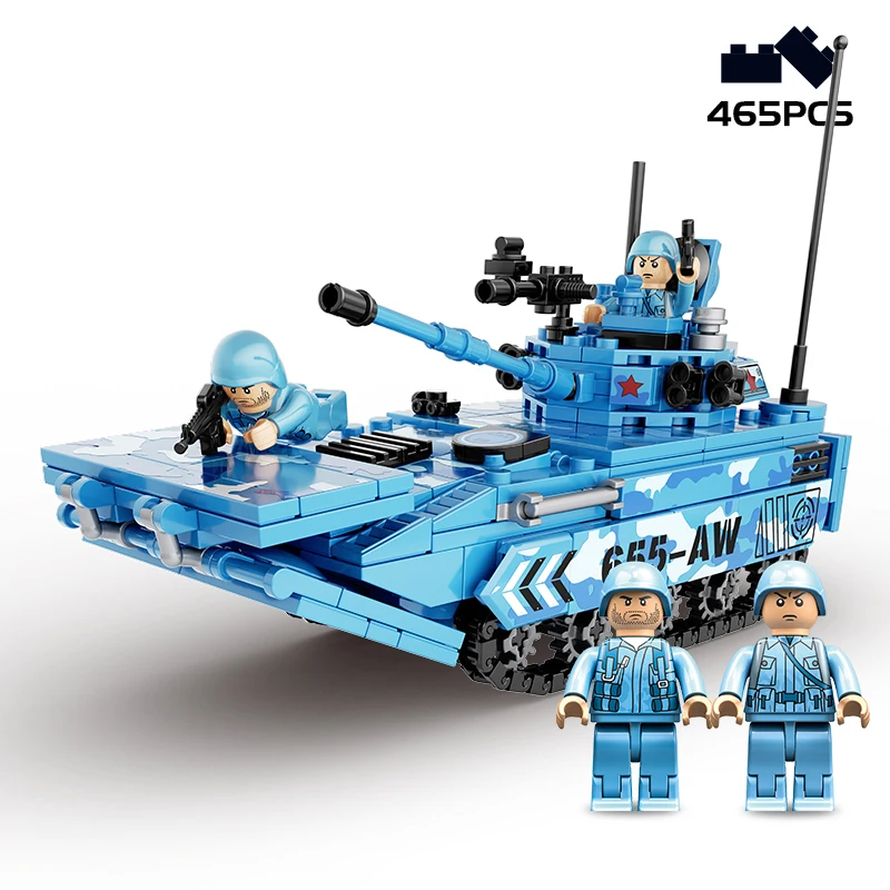 CAYI military war build block tank action construction building blocks brick toy set