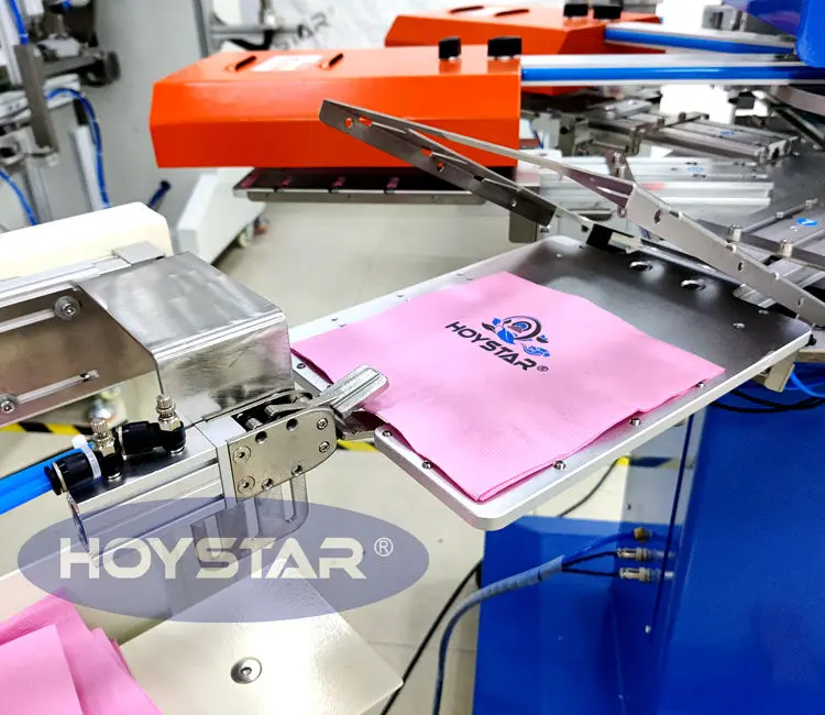 Paper Napkins Printer Printing Machine 2 Color Rapid Tag Screen Printer for Serviettes