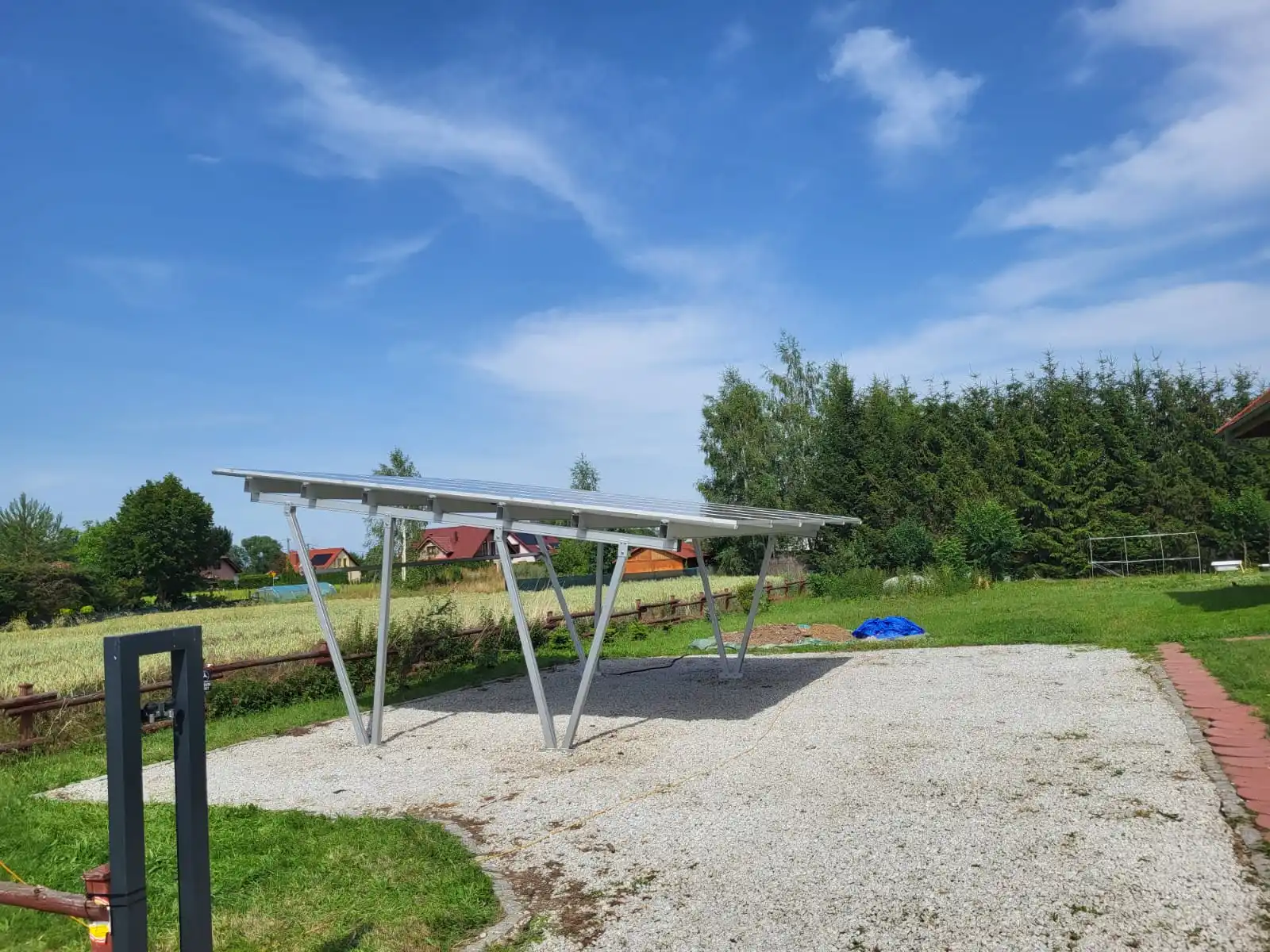 Single and Double Parking Port Solar Aluminum Support Carport Solar Mounting System