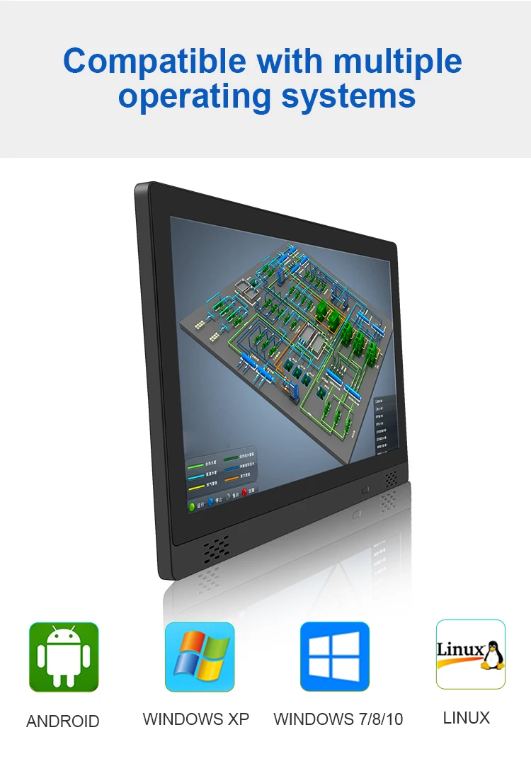 Wholesale 17.3 Inch All-In-One Industrial Panel Pc Capacitive Touch Screen RK3288 2G 16GB All in One Android Industrial Tablet
