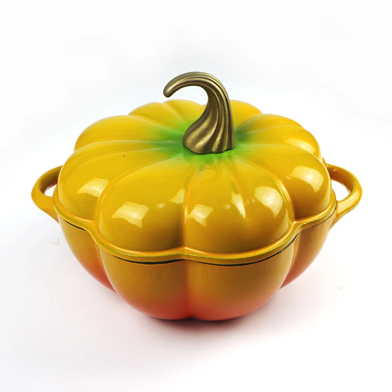 Buy Wholesale China Cast Iron Enamel Cooking Pumpkin Shape Pot