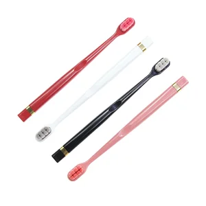 Free Sample Competitive Price 10000 Bristle Toothbrush Printed Logo Gum Care Plastic Toothbrush for Adults