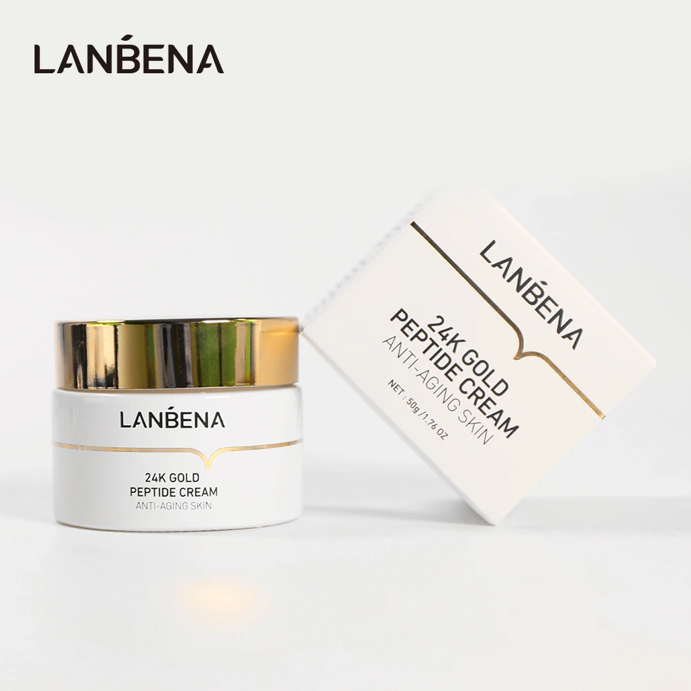 OEM LANBENA 24k Gold Peptide Anti Aging Face Cream Whitening Firming Skin Care Facial Cream