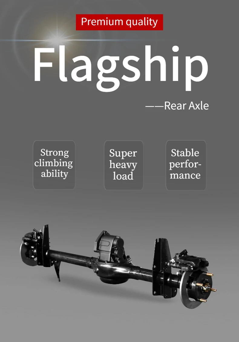 Electric 3 Wheels Car Integral Rear Axle Differential With Gearbox