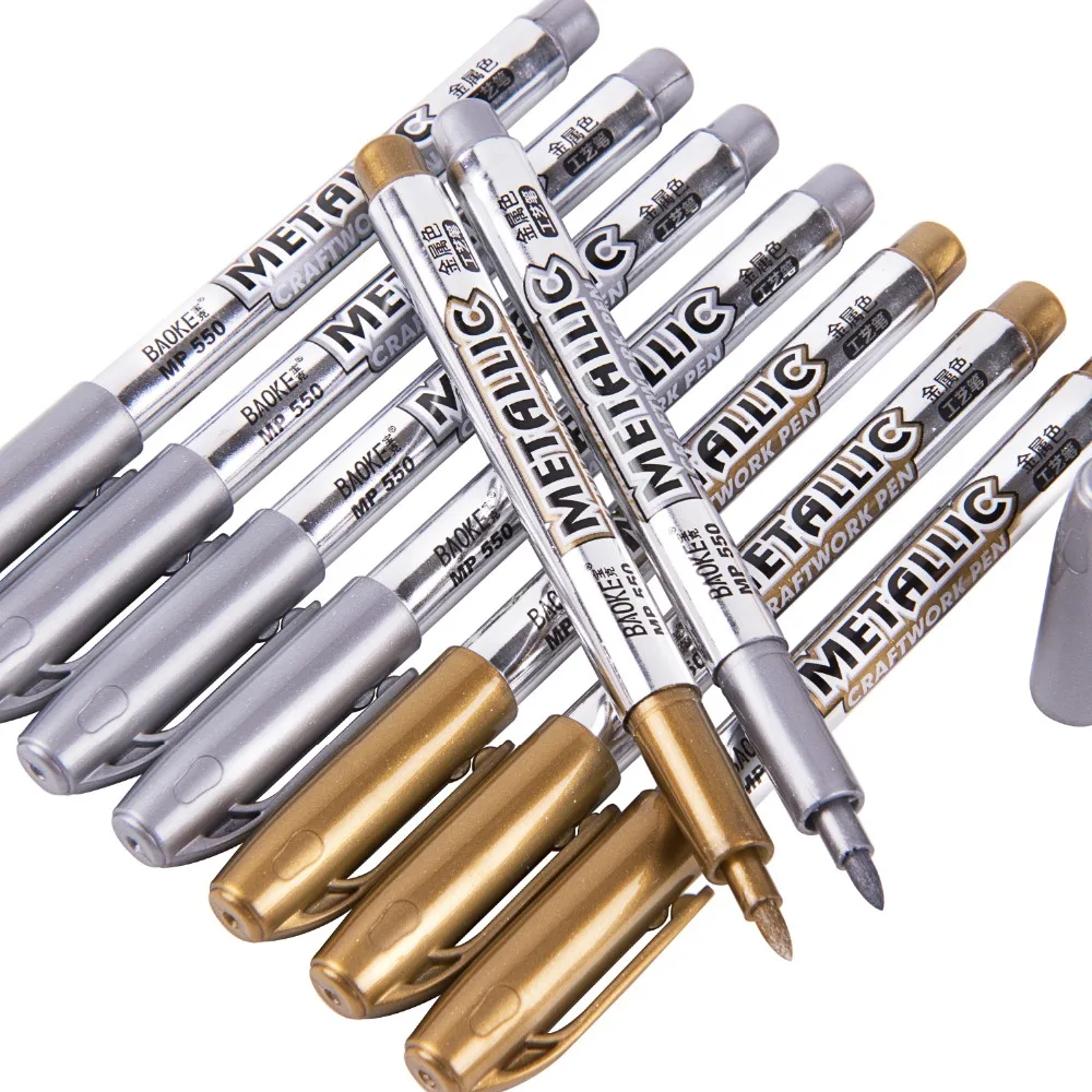 Acrylic Gold Silver Paint Marker Perfect for DIY Crafts