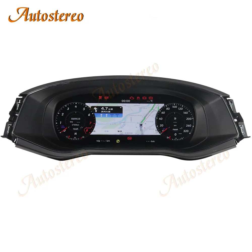 Car Digital Cluster Virtual Cockpit for Volkswagen VW Polo 2010+ Dashboard HeadUnit Entertainment Instrument Speed Meter Screen