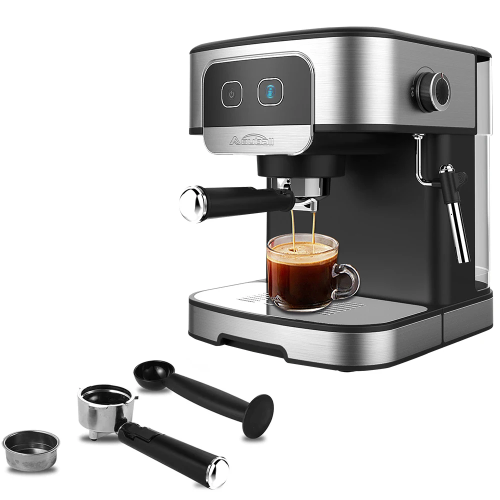 Aouball Programmable Semi-automatic Coffee and Espresso Machine for Fast and Delicious Home and Hotel Use