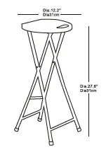 Оптовая продажа легкий и удобный в переноске белый маленький круглый пластиковый складной стул выдвижные стулья портативный для