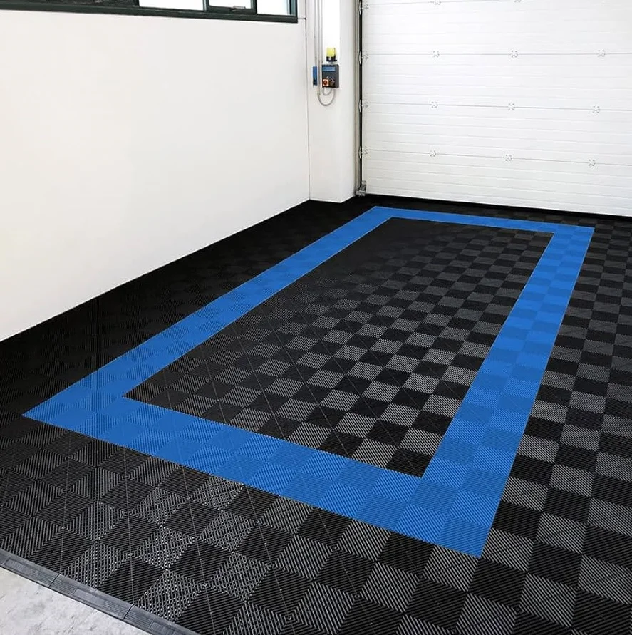 Free Design Anti Slip Plastic PP Interlocking Car Wash Drain Garage Floor Tile for Carwash Garage Floor Mat Grating
