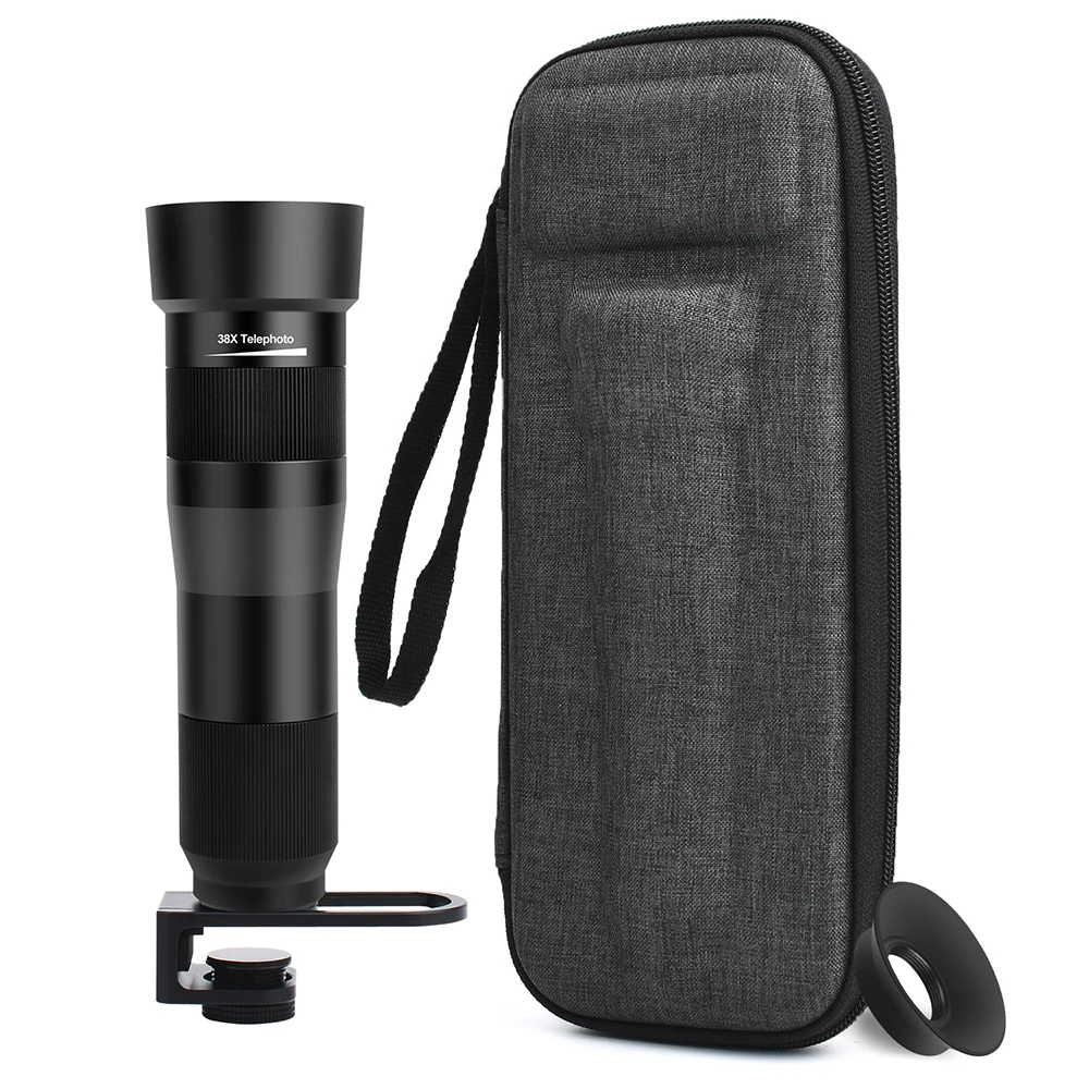 38X Outdoor Prime Telephoto Lens for Mobile Metal Tripod