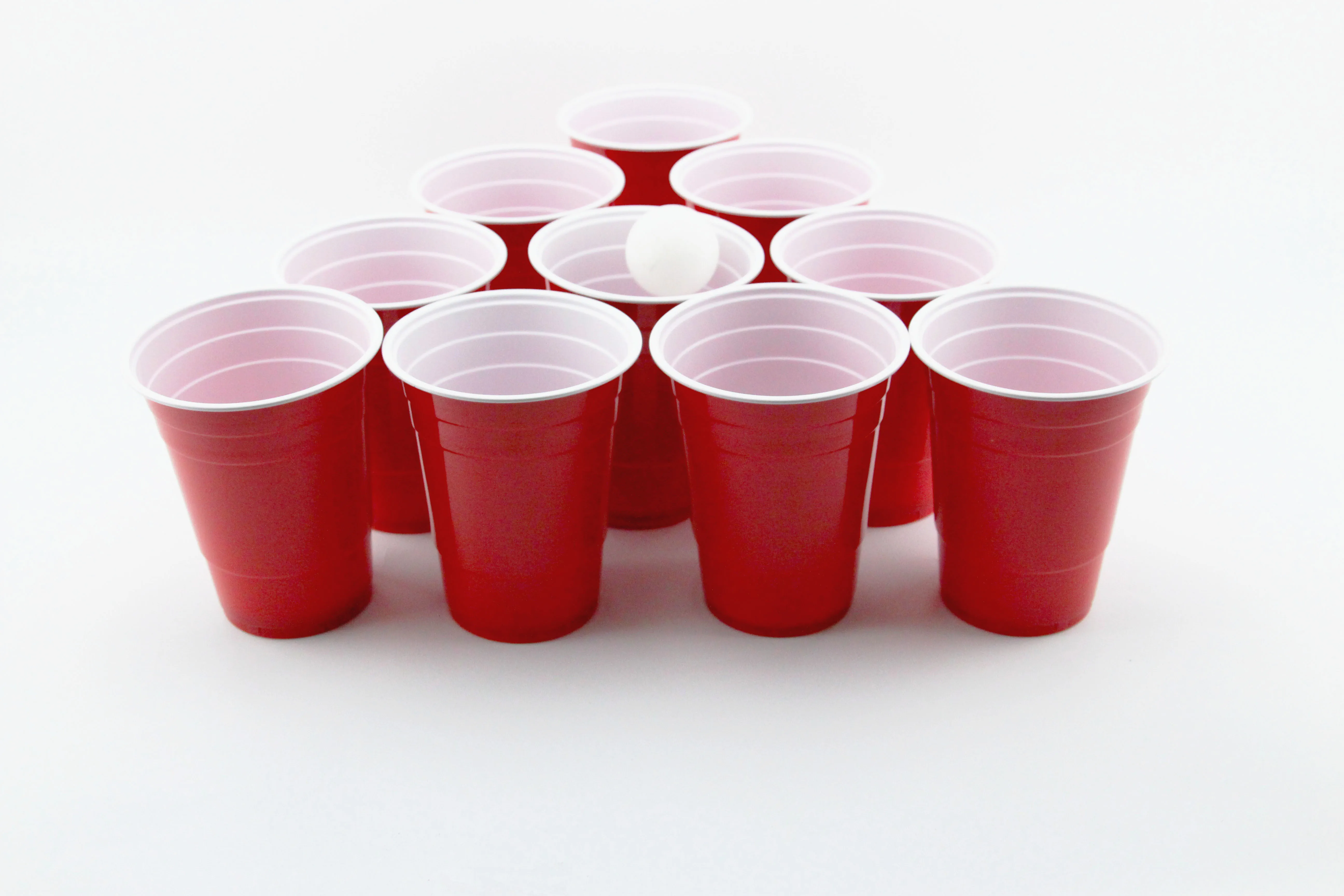 Оптовая продажа, набор пластиковых чашек и мячей для пива и понга, 16 унций