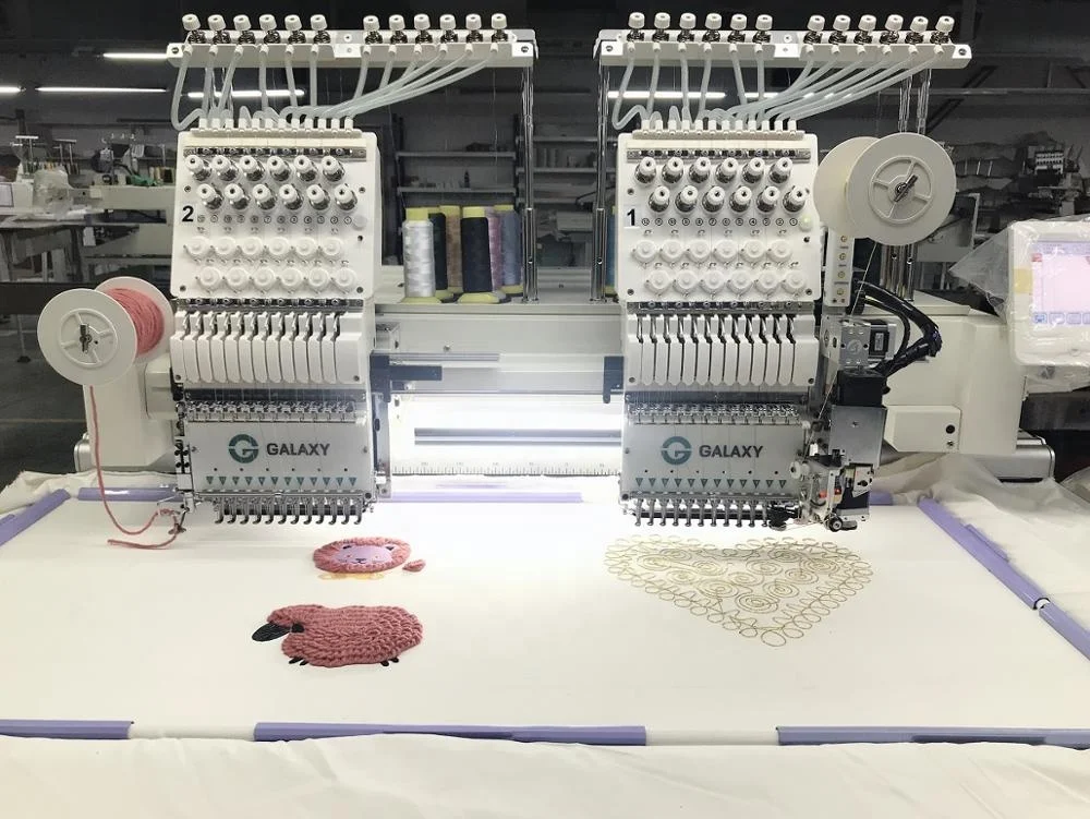 HOT SELLING 2024 GALAXY HIGH SPEED 1202  WITH EASY CORDING SUITS GARMENTS BRIDAL PARTY WEAR EMBROIDERY MACHINE DAHAO SOFTWARE