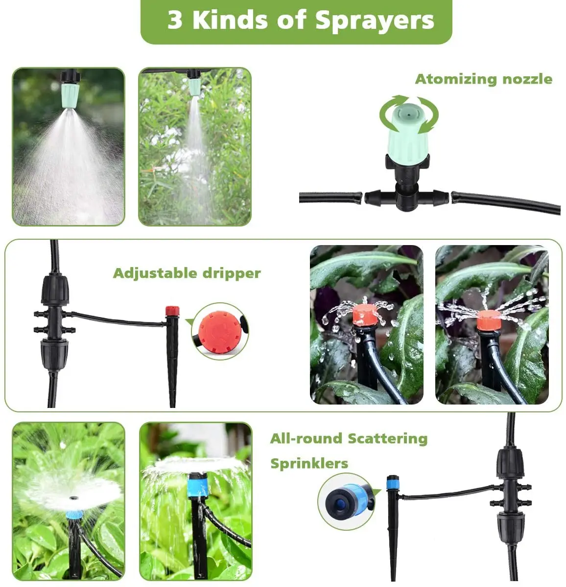 40m Diy Automatic Drip Irrigation System For Farms Garden Set Balcony ...