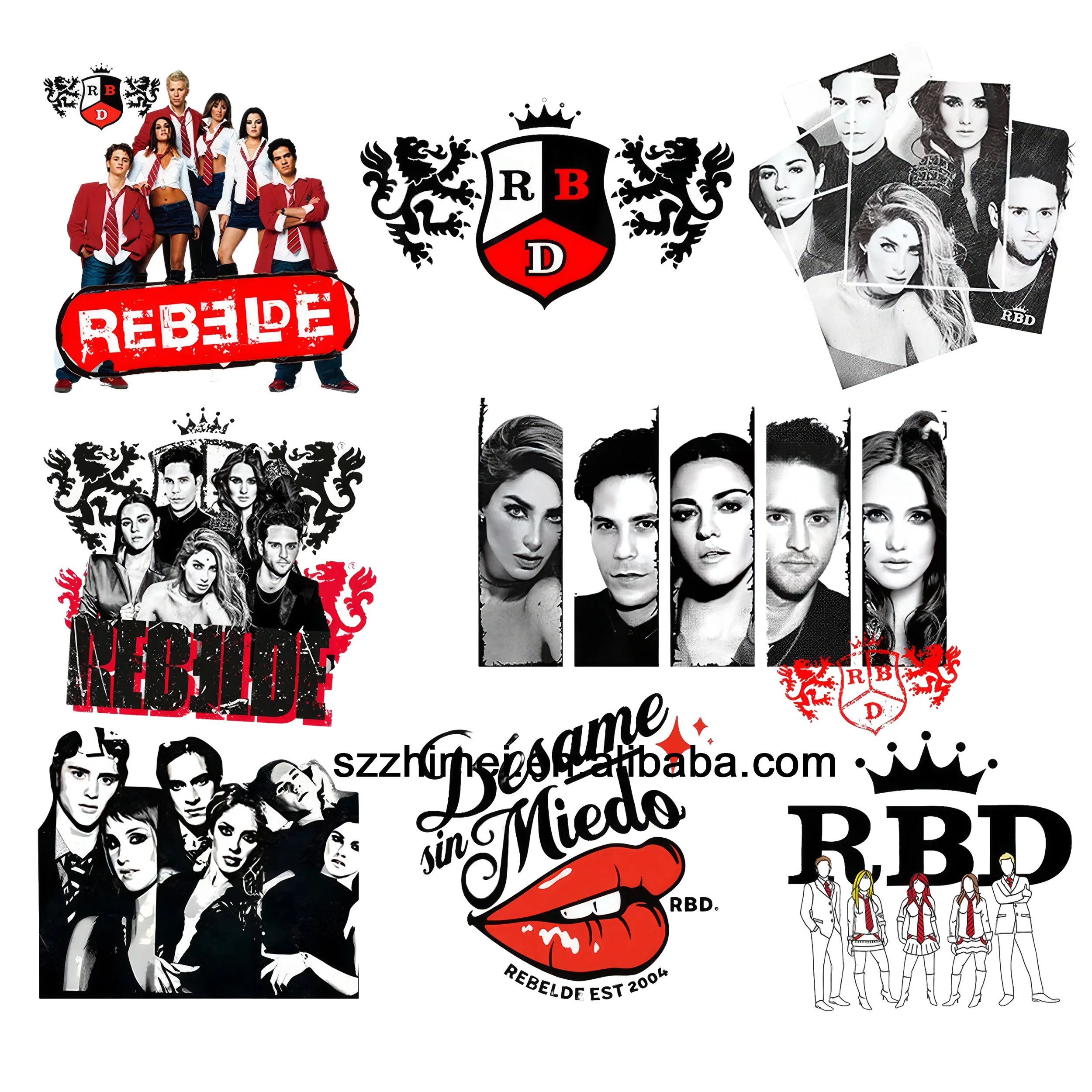 Mexico Hot Sell Custom Rbd Rebelde Designs Ready To Press Shirt Dtf ...