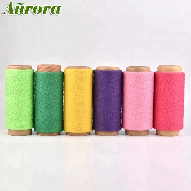 NE12SNE14SNE16S single recycled colored weaving yarn regenerated yarn for weaving