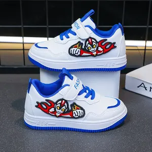 2026 Spring Autumn Anti-Slip Sports Sneakers for Boys Popular Cartoon College Style Lightweight Lace-Up Running Casual Shoes