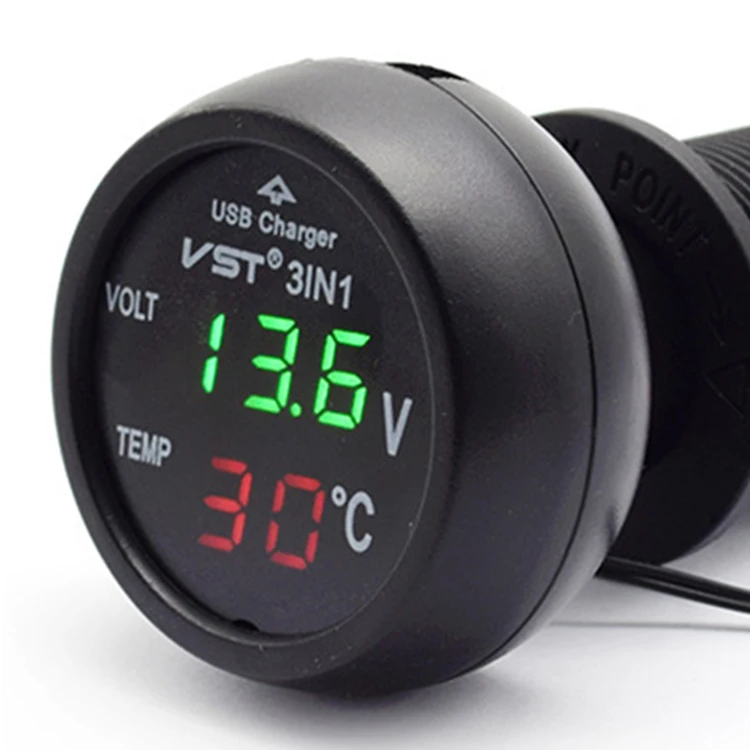 Accendisigari USB, Camion Per Auto 3in1 Doppio Display Digitale A LED