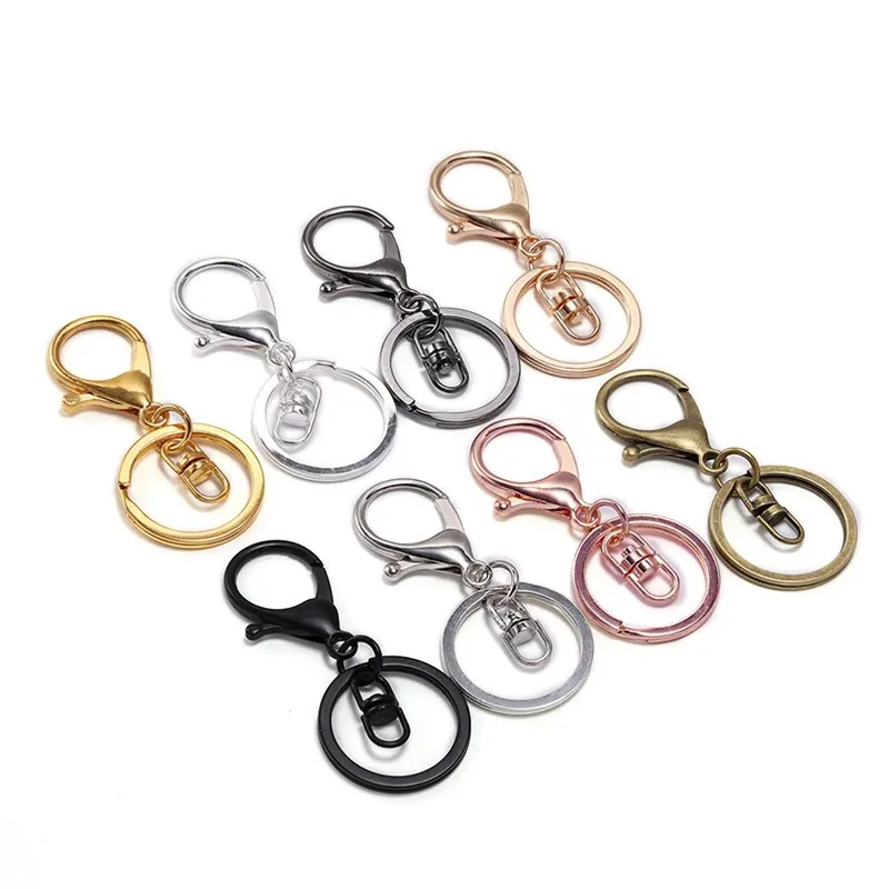 100 Portachiavi Metallici Aperti - Anelli Con Ghiera, 30mm, Per Fai Da Te E Decorazioni