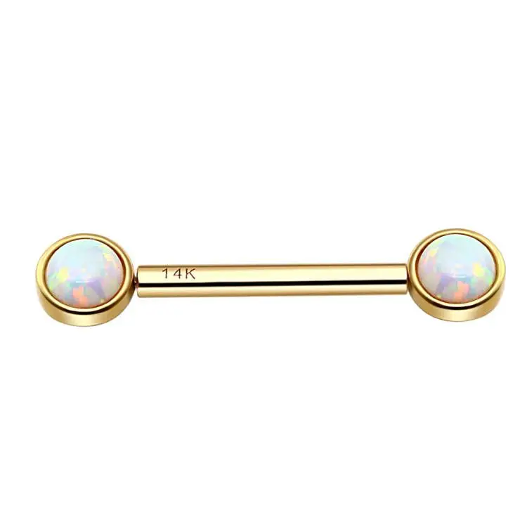 14k Solid Real Gold Threadless Nipple Jewelry Piercing 14kt Gold Nipple