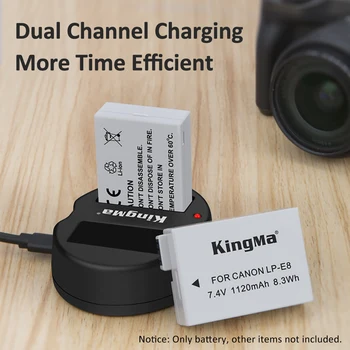 KingMa Rechargeable Lithium-ion Camera Battery LP-E8 LPE8 for Canon EOS 550D EOS 600D detail image
