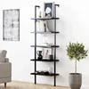 Black Steel Frame / Gray Oak Wood Shelf
