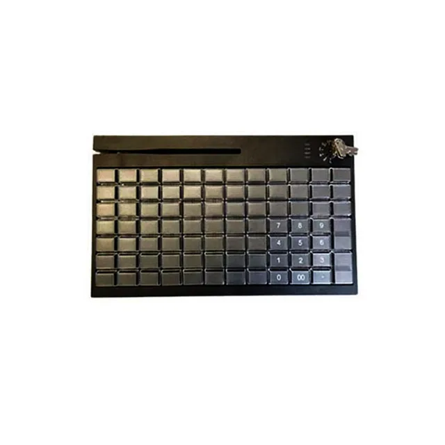 Factory New Firmware Online Upgrade 84 Keys Pos System USB Programmable Keyboard With Magnetic Card Reader