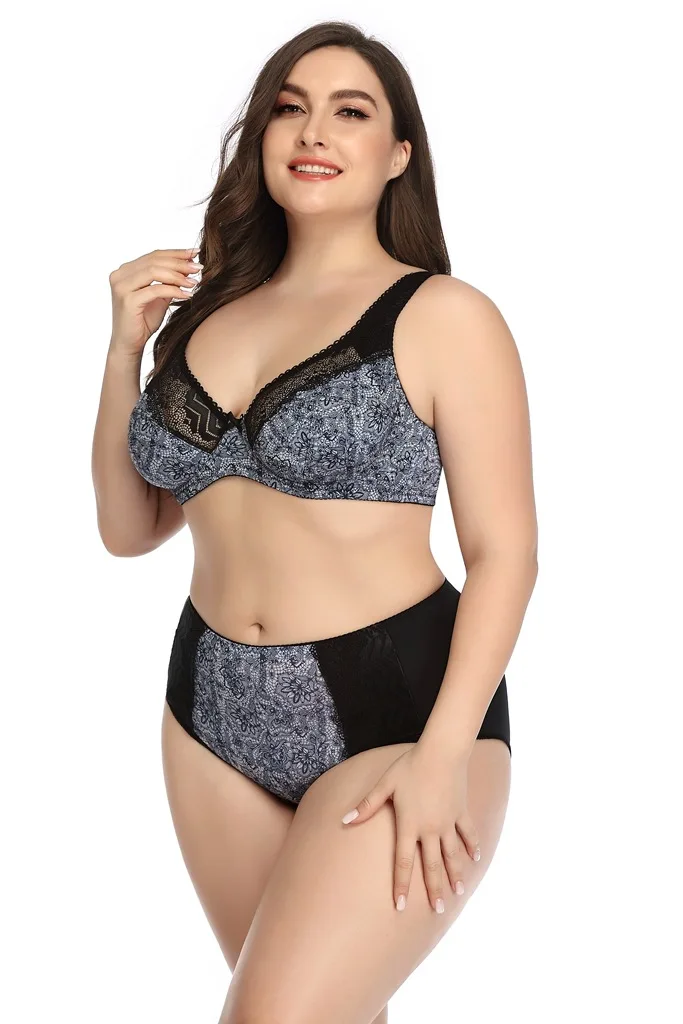 Plus-Size Two-Piece Bra Set, 38/85D-46/105D (193) product reference view 3