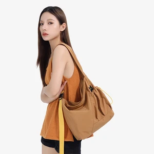 NOXXON Nylon Tote Bags Durable Sling Bags Solid Color Lightweight Purses Shoulder Tote Bag for College