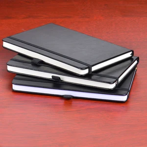 Customized PU Leather Gold Stamped logo Business Notebook square Page Lock Wire Binding Business Notebook