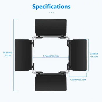 Neewer Professional 4.5x6.9 Inches/11.5x17.5cm LED Video Light Barn Door for Neewer 480 LED Light Panel product image