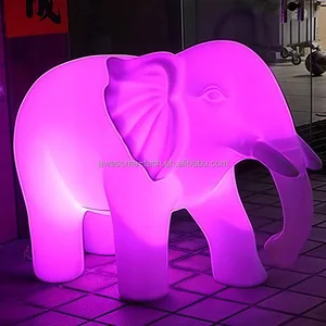 LED Light Elephant-Shaped Plastic Warm White Rechargeable Outdoor/Indoor Lamp Eye Protection Home Garden Use