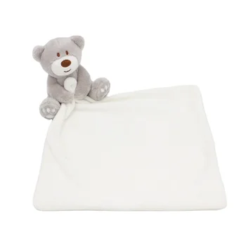 Factory wholesale cheap cute bear head comforter blanket bed baby comforter toy