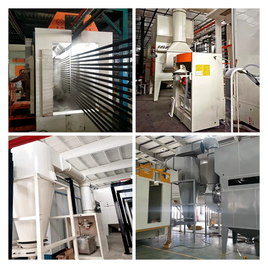 Coloreeze Powder Coating Machinery Linear Traverse Automatic Spray Line with Coating Booth and Curing Oven