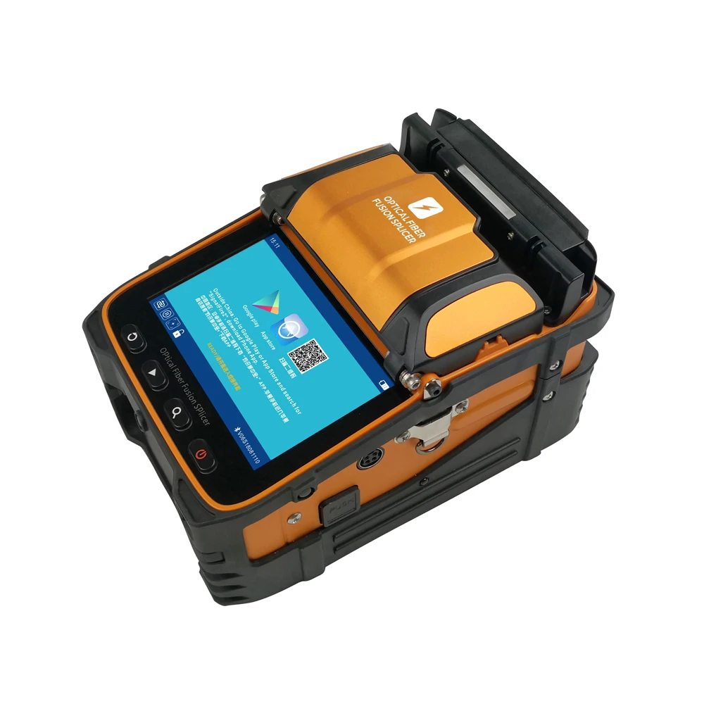 Giuntatrice fibra AI-9, Giuntatrice di fibra ottica della macchina automatica di alta precisione di giuntura 5s che fonde il riscaldamento 15s, con schermo LCD TFT 5 '' per SM MM DS NZDS