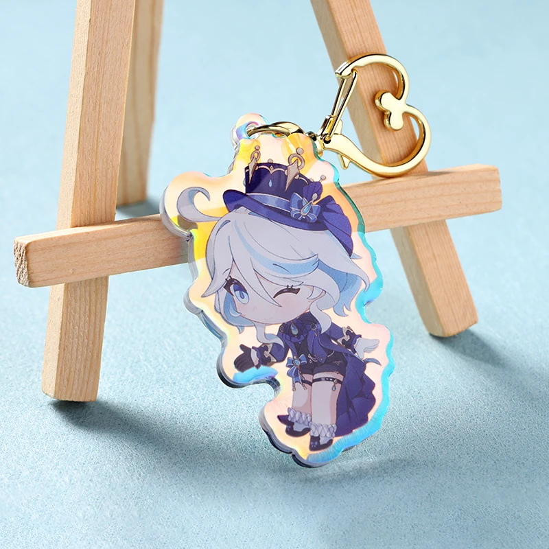 Custom Colorful Rainbow Acrylic Keychain with Epoxy Resin