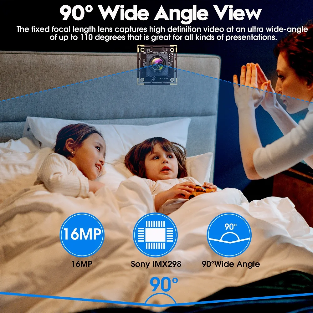 ELP 16MP IMX298 USB Camera Module Ultra HD 8K High Resolution UVC