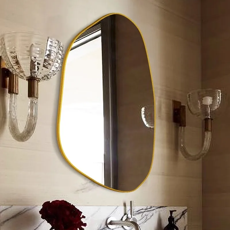 product best selling mirror irregular shape wall dressing home decor mirror irregular led mirror-0