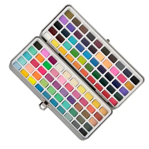 100 Premium Watercolor Paint Set in Portable Box with Gift Wrap,Watercolor Set