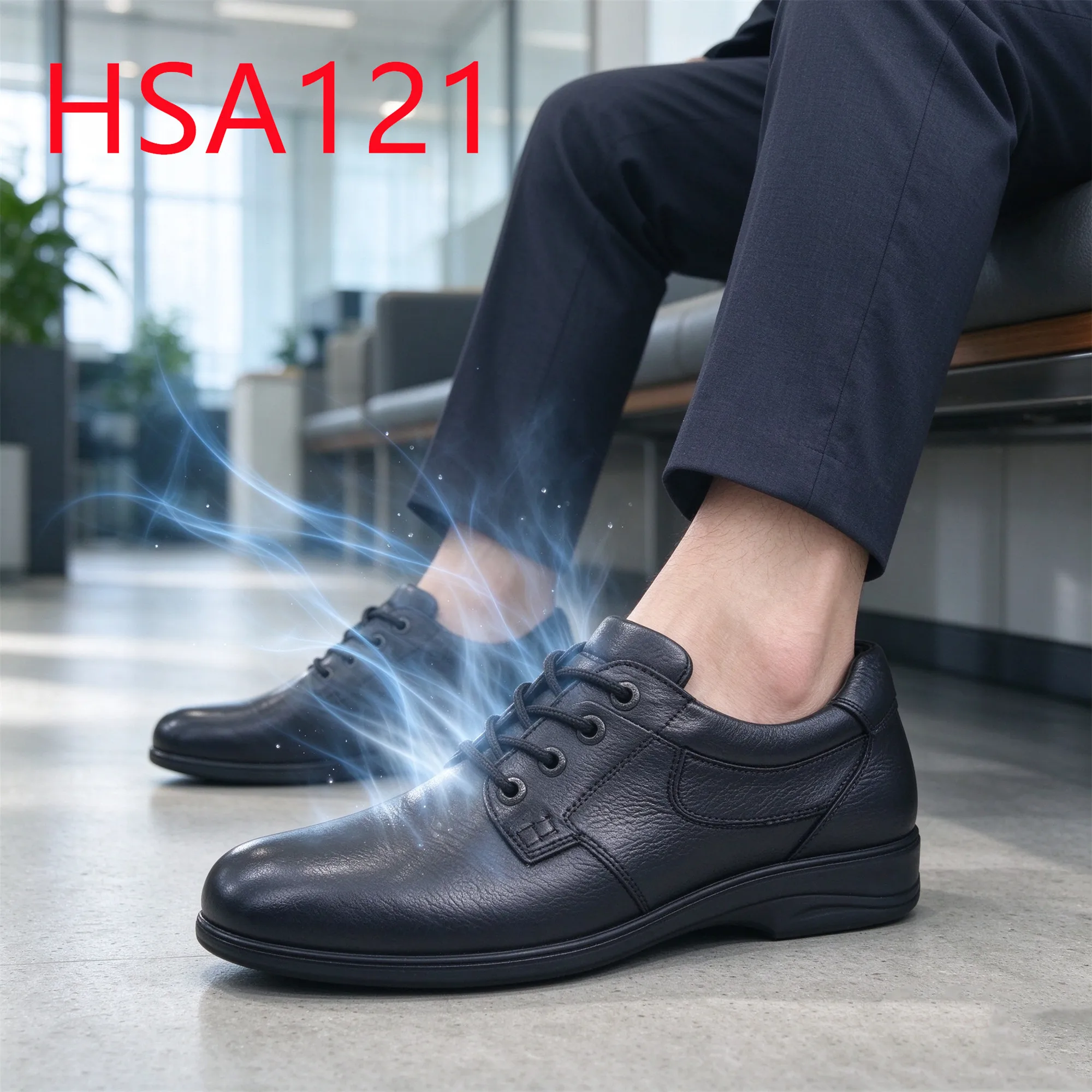 HY,square Toe Gradient Full Grain Embossed Leather Uniform Shoes Lace up Style Odor Proof Hua Singh Men Leather Shoes HSA121