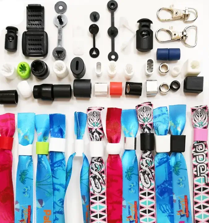 Disposable Plastic Wristband Snap Lock Two Parts Plastic Snap Button for Wristband Bracelet Clip