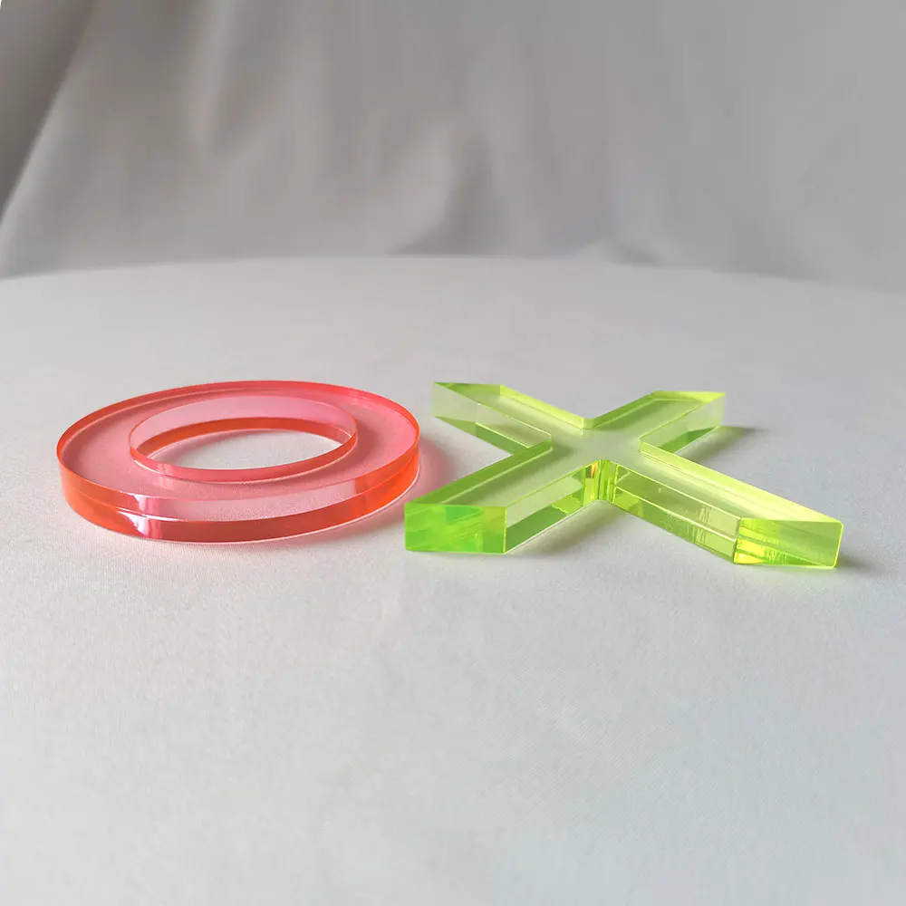 Персонализированная Шахматная настольная игра Lucite XO для улицы, большая акриловая настольная игра для детей